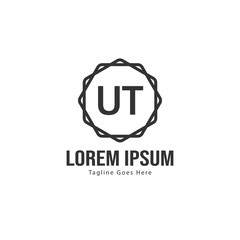 UT Letter Logo Design. Creative Modern UT Letters Icon Illustration