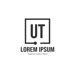UT Letter Logo Design. Creative Modern UT Letters Icon Illustration