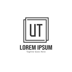 UT Letter Logo Design. Creative Modern UT Letters Icon Illustration
