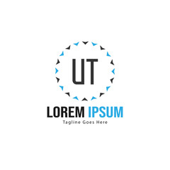 UT Letter Logo Design. Creative Modern UT Letters Icon Illustration