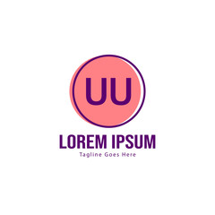 UU Letter Logo Design. Creative Modern UU Letters Icon Illustration