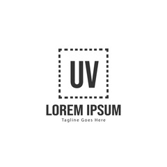 UV Letter Logo Design. Creative Modern UV Letters Icon Illustration