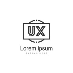 UX Letter Logo Design. Creative Modern UX Letters Icon Illustration