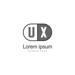 UX Letter Logo Design. Creative Modern UX Letters Icon Illustration