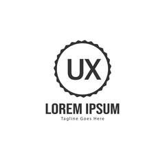 UX Letter Logo Design. Creative Modern UX Letters Icon Illustration
