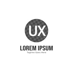 UX Letter Logo Design. Creative Modern UX Letters Icon Illustration