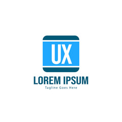 UX Letter Logo Design. Creative Modern UX Letters Icon Illustration