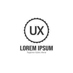 UX Letter Logo Design. Creative Modern UX Letters Icon Illustration