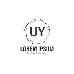 UY Letter Logo Design. Creative Modern UY Letters Icon Illustration