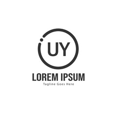 UY Letter Logo Design. Creative Modern UY Letters Icon Illustration