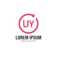 UY Letter Logo Design. Creative Modern UY Letters Icon Illustration