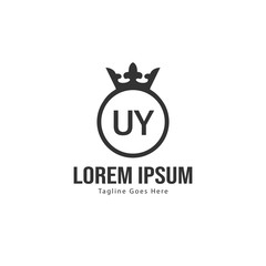 UY Letter Logo Design. Creative Modern UY Letters Icon Illustration
