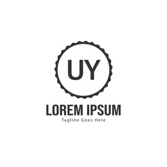 UY Letter Logo Design. Creative Modern UY Letters Icon Illustration