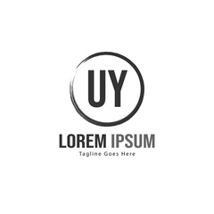 UY Letter Logo Design. Creative Modern UY Letters Icon Illustration