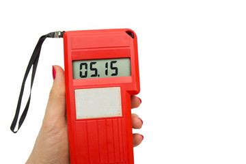 Dosimeter, a device for measuring radiation.