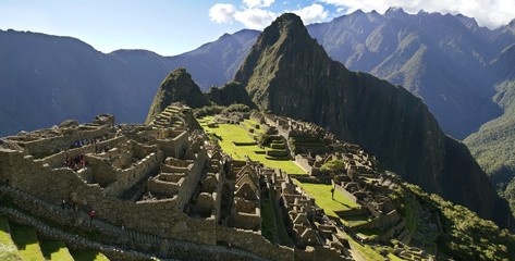 Machu Picchu ruin in the Andes Mountains, Peru