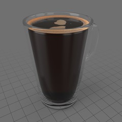 Glass cup of coffee Americano