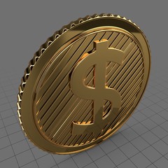 Gold dollar coin