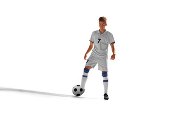 Obraz premium Soccer players isolated on white.