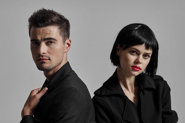 portrait of young man and woman