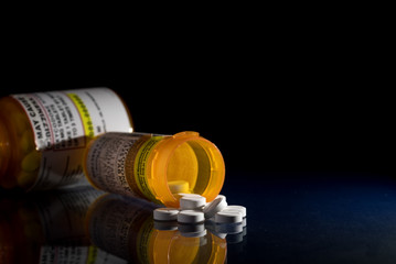 Oxycodone is the generic name for a range of opoid pain killing tablets. Prescription bottle for...