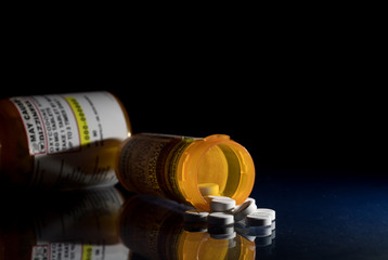 Oxycodone is the generic name for a range of opoid pain killing tablets. Prescription bottle for...