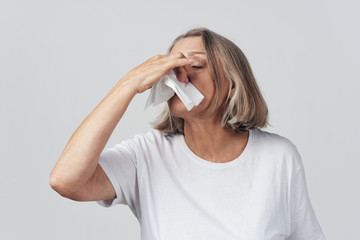 young woman with headache