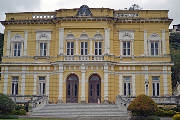 PETROPOLIS, RIO DE JANEIRO, BRAZIL. JUL 18 2019: Black River Palace in Petropolis. Summer residence of brazilians presidents.