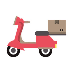 Delivery scooter with box symbol