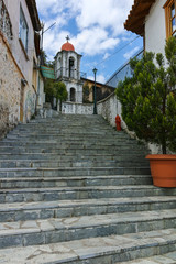 Street and old house in old town of Xanthi, Greece