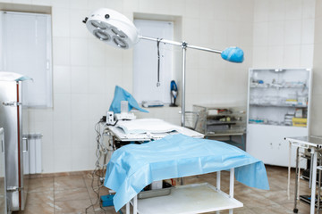 background of modern operating room at hospital