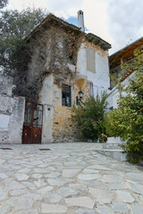 Street and old house in old town of Xanthi, Greece