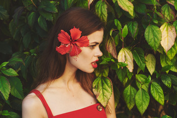 portrait of a young beautiful smiling woman with perfect skin