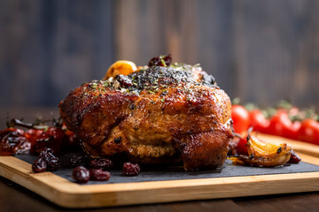 homemade ham baked in herbs