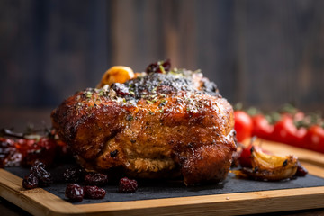 homemade ham baked in herbs