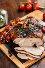 homemade ham baked in herbs