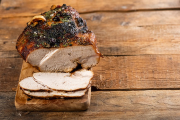 homemade ham baked in herbs