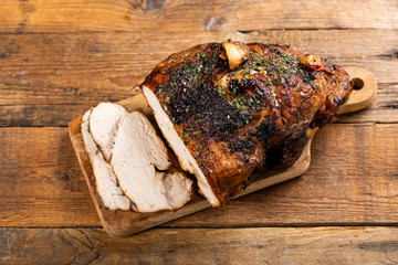 homemade ham baked in herbs
