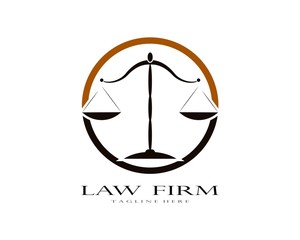 Law firm logo vector template