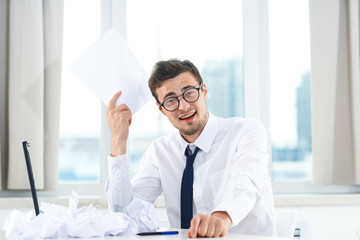 businessman working in an office