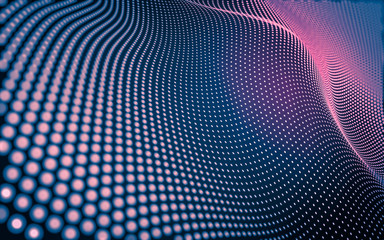 Obraz premium Abstract polygonal space low poly dark background, 3d rendering