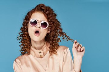 portrait of young woman with sunglasses