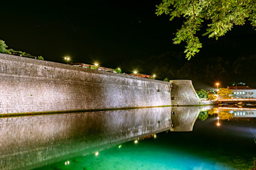 The old city festival of kotor at night