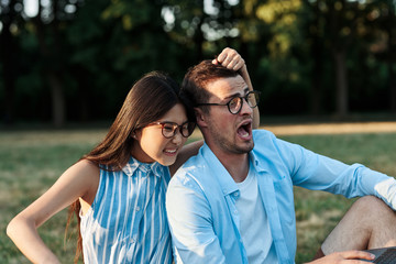 Obraz premium couple in park