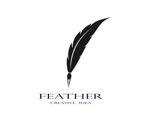 feather logo vector template © amin