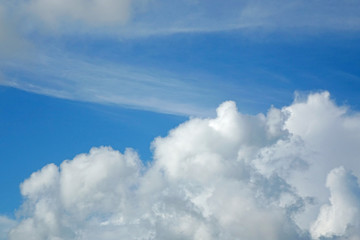 Beautiful white cloudscape in summer