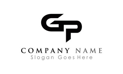 Fototapeta na wymiar logo GP icon letter