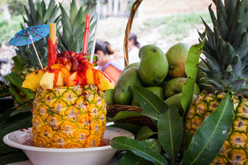 Cocktail de piña con mango