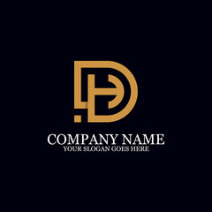 Letter DH Monogram Logo Inspiration, great for logo Marks