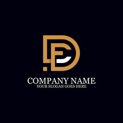 Obraz premium Letter DF Monogram Logo Inspiration, great for logo Marks